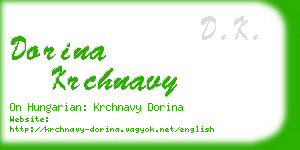 dorina krchnavy business card